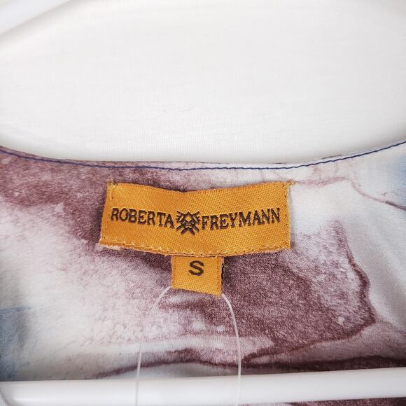 NWT Roberta Freymann 100% Silk Top Size Small - Picture 7 of 8